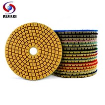 rijilei 1pcs 3quot4quot 습식건식 다이아몬드 연마 패드 화강암 대리석 석재 콘크리트 바닥 연마 zj10 용 유연한 연삭 디스크, 1개, 800, 3인치