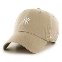 47브랜드 스몰로고 NY 양키스 클린업 볼캡 베이지화이트 모자MLB KH