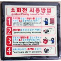 소화전사용방법 축광 5매 소화전사용법 _777EA