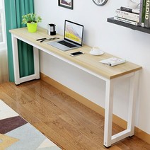 T335 폭좁은 테이블 2000 책상, 화이트블랙 깊이500mm