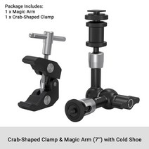 SmallRig 관절 로제트 암 스레드 스크류 소니 캐논 DSLR 카메라 케이지 모니터 장착용 -2066B 9.5인치 1/4인치, 중국_7인치 키트 1497B