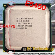 CPU 컴퓨터씨피유인텔 제온 CPU E5450 3.00 GHz 12 M 1333 쿼드 코어 LGA775 가까운 Q9650 작동, 한개옵션0