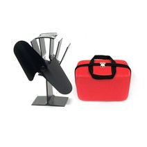 헬로우캠핑 무동력 에코팬 + 전용가방, 블랙, 1세트