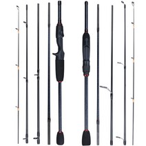 낚싯대5 섹션 1 8 2 4 휴대용 여행 캐스팅스피닝 낚시 루어 로드 카본 로드 바디 초경량, 1.98m 스피닝 로드