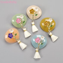 33번 한복브로치 보름달 태슬 여성한복 브로치 브로찌 혼주 하객 어른 여자한복 브로치 장신구 악세사리