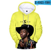 가정용 NSA Lil Nas X 3D 스웨트 셔츠 남자 여자 코트 새로운 하라주쿠 스타일 패션 힙합 후드 프린트 풀오버 상의, GRAY_XXL