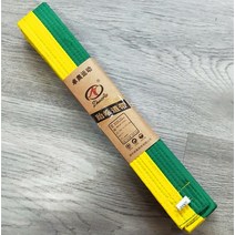 110 인치 무술 가라테 유도 태권도 전문 벨트 유도 Jiu jitsu 표준 테이프 보호용 허리띠, 05 Yellow and Green