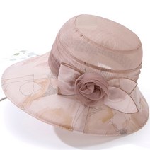 중년 예쁜 모자 여성 여자 봄 여름 벙거지 꽃무늬 플라워 리본 버킷햇 엄마 할머니 선물