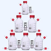 미생물 연료 전지 음극 양극 샘플링 글라스 반응기, 듀얼 챔버 듀얼 그루브 500ml