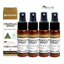 호주산 프로폴리스 목 스프레이 플라보노이드 항산화 면역력 구강 항균 25ml, 4병