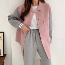 폰시크 데일리 트렌디한 오버핏 뉴욕 야구 점퍼 자켓