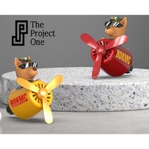 더프로젝트 원 해병대 에어휠 차량용방향제, 옐로우, 레몬라벤더