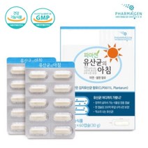 파마젠 유산균의 아침 60캡슐 (2개월 분) 프리바이오틱스 신바이오틱스 김치유산균