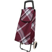 시장바구니캐리어 대형 접이식카트 쇼핑 바퀴달린 핸드 폴딩 가방 구루마 장보기 마트용 만능, 1개, 와인 체크