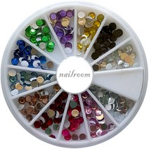NAILROOM 네일 라인스톤세트 네일스톤세트 네일세트, 1개, [no. 128]  4mm 원형 혼합세트