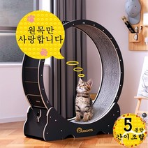 RUNCATS 무소음 간단 설치 캣휠 고양이캣휠, 간단 설치XL(113*36*120), 무광블랙