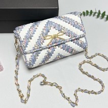 도두리 DIY 손뜨개 코바늘 뜨개질 망뜨개 망스티치 가방 만들기 키트 패키지 뜨기-캐럿, 캐럿 플라워블루