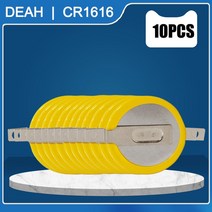 CR1616 CR 1616 50mAh 3V 리튬 배터리 시계 계산기 시계용 180 도 용접 발 포함 장난감 버튼 코인 셀 2-20 개입, 04 10PCS