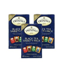 트와이닝 홍차 버라이어티팩 40g 20티백 Twinings Black Tea Variety Pack, 3팩