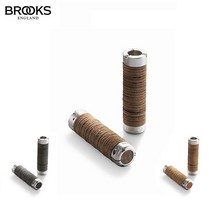 브룩스 BROOKS PLUMP LEATHER GRIPS 플럼프 레더 그립 자전거용 핸들바 그립, 허니