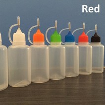 도예도구 도자기재료 도예재료Chzimade 5 개 30ml 리필 플라스틱 세라믹 도자기 도구 짤 수 있는 바늘 병, 05 red