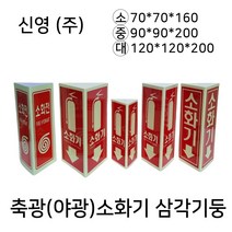 신영 축광소화기표지판 소형 중형/소화기 삼각기둥, 2.소화기삼각기둥중형(그림)