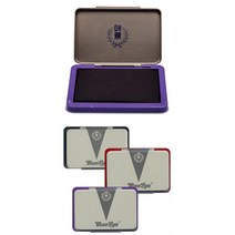 만능 스탬프 패드 매표 자동 도장 색깔 잉크 특대형 유성 인주 스템프 흑색 청색 적색, 무지패드