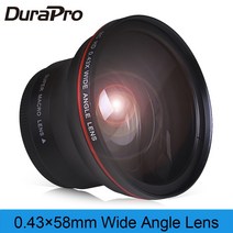 58mm 0.43x 전문가 용 HD 광각 렌즈 (매크로 부분 포함) Canon EOS 750D 7D, 한개옵션0