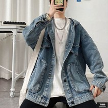 가바바 남성 청자켓 어떤 옷이든 심플하게 빅포켓 후드 데님자켓 G57883
