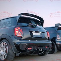 BMW 미니 F56 쿠퍼 s용 카본 파이버 리어 스포일러 탑 윙 조정 가능한 미드 플레이트 테일 바디 키트 자, 01 fiber glass