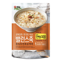 고단백 죽! 샘표 밸런스죽 통녹두전복삼계죽 420g 1개