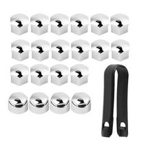 휠너트 17mm 휠 너트 림 커버 자동차 허브 나사 보호 도난 방지 더스트 캡 아우디 액세서리용 20 개, [02] Silver