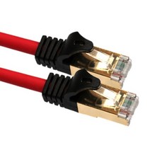 CAT7 고급형 랜케이블 S-STP 10Gbps 600MHz 기가인터넷 보호캡 이중차폐, 레드 3M