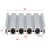 어닝레일 2040 3030 알루미늄 프로파일 100 350 400 450 500 550 600 mm 선형 레일 압출 CNC 3D 프린터 부, 05 20100_01 100mm