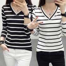 라지단가라브이넥티셔츠2종세트