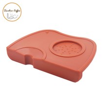 면봉 미끄럼 방지 에스프레소 커피 탬퍼 매트 고무 프레스 탬핑 파우더 분배기 홀더 코너 패드 바리스타, 브라운 M