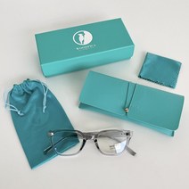 우드피카 남녀공용 아넬 뿔테안경+안경닦이+파우치+케이스+박스