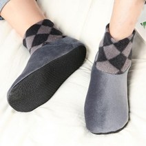 안미끄러운 할아버지 환자 남성용 방한 수면덧신 3P 털양말