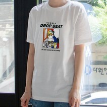 험블스튜디오 스트릿 캐릭터 프린팅 라운드티 커플여름반팔티