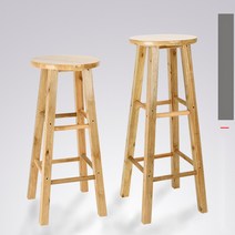 오크 원목 스툴 홈바 하이 체어 라운드 타입 커피샵 포토스튜디오 키다리 의자, 50CM 라운드 스텝 스툴