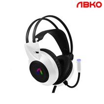 앱코 N460 가상 7.1 ENC 초경량 RGB 게이밍 헤드셋 (화이트), 1