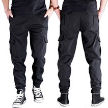 엘비오 데일리 겨울 기모 바지 밴딩 카고 건빵 조거팬츠 무지 밀리터리 4컬러 본딩