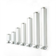 알루미늄 원형 가구다리 AL 실버 100~400mm 가구발, 2. 150mm