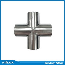 하이플럭스 쎄니타리 용접식 크로스티 Sanitary Weld Cross Tee - SUS316, 1개