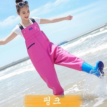 Makone 남여공용 낚시 해루질장비 가슴장화 갯벌체험옷 전신장화, 핑크