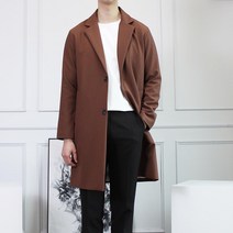 세컨에디션 봄가을용 남자 투버튼 싱글코트