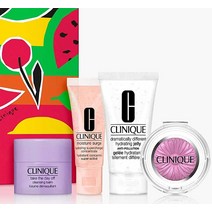 Clìnìque Fall Favorites 4피스 키트 선물 세트 치크 팝 팬지 테이크 더 데이 오프 클렌징 밤 모이스처 서지 하이드레이팅 슈퍼차지 드라마틱하게 다양한 젤리
