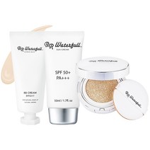 비알워터풀 미백 주름개선 자외선 차단 기능성 쿠션 팩트 15g + 선크림 50ml + 비비크림 40g, 21호(브라이트), 1세트