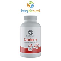 롱라이프뉴트리 크랜베리 농축액 Cranberry 500mg 비타민CE 함유 180 베지캡슐
