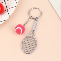 귀여운 스포츠 미니 테니스 라켓 펜던트 키 체인 열쇠 고리 링 파인더 홀더 쥬얼리 액세서리 십대 팬 선물